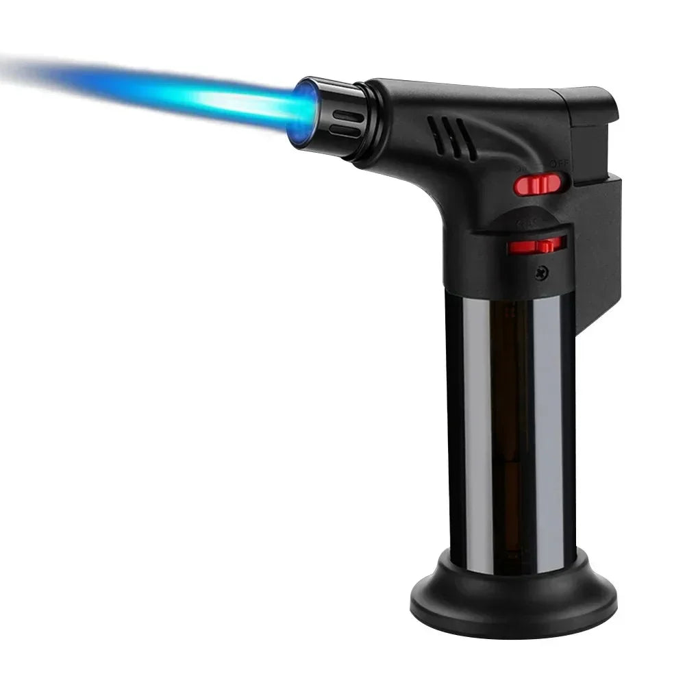 Butane Gas Lighter Rechargeable Adjustable Flame Lighter Chef Cooking Blowtorch Outdoor Windproof BBQ Ignition Picnic Accessorie
