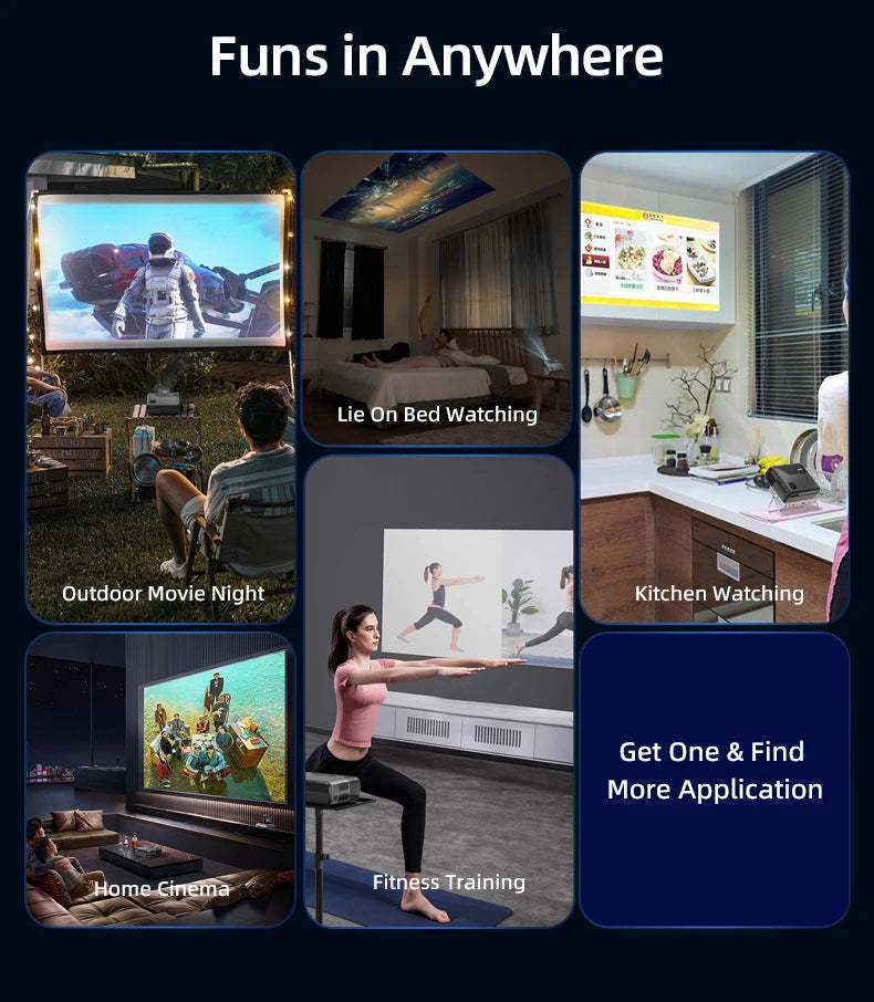 A8 Android 14 Google TV Projector 2800ANSI 1080P 4K | Netflix Certified DB Audio | Home Cinema Bedroom Day Night Viewing
