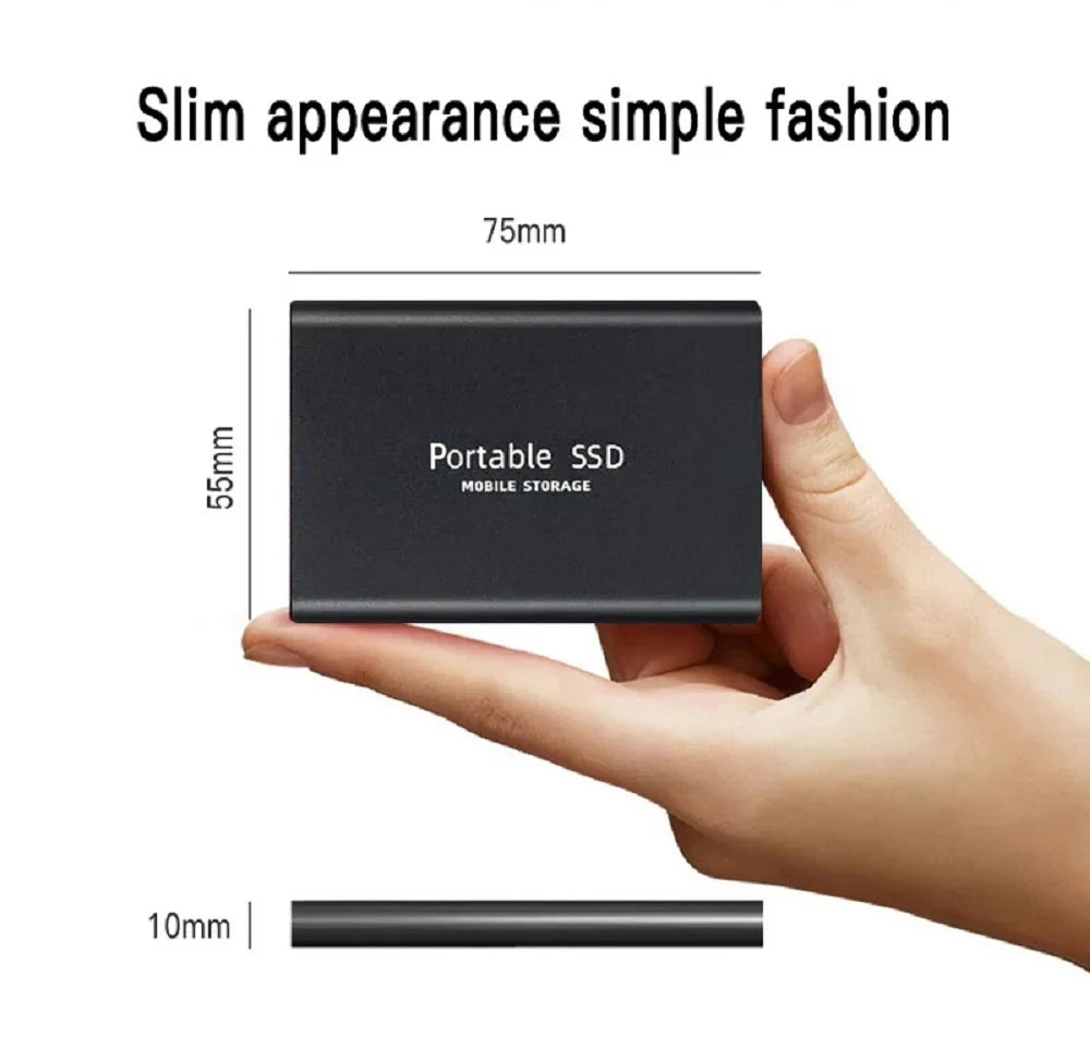 High-speed transfer portable external hard drive SSD 2TB 4TB 8TB large capacity storage  Solid State Disk for Pc/Laptops/Phones