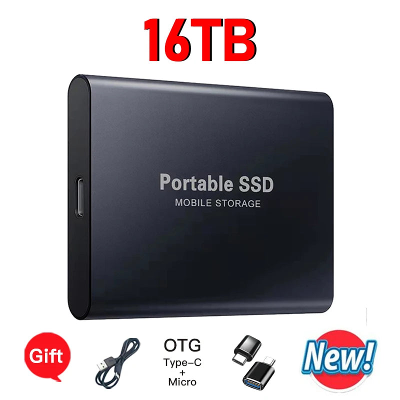 High-speed transfer portable external hard drive SSD 2TB 4TB 8TB large capacity storage  Solid State Disk for Pc/Laptops/Phones