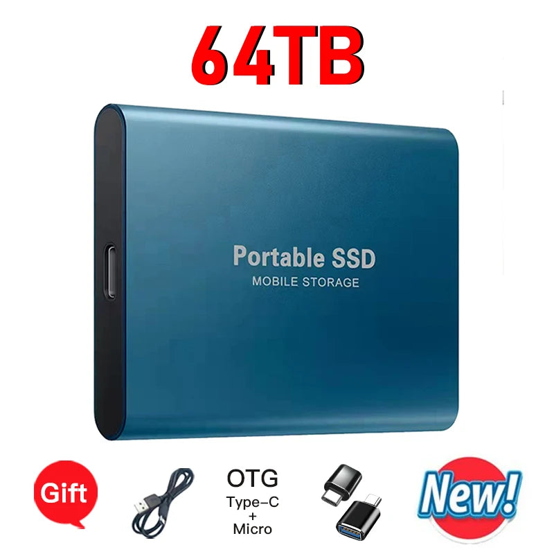 High-speed transfer portable external hard drive SSD 2TB 4TB 8TB large capacity storage  Solid State Disk for Pc/Laptops/Phones