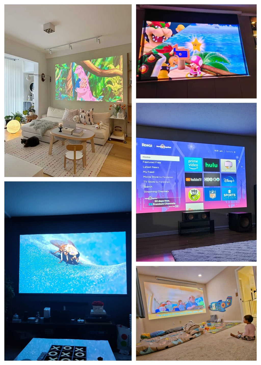 A8 Android 14 Google TV Projector 2800ANSI 1080P 4K | Netflix Certified DB Audio | Home Cinema Bedroom Day Night Viewing