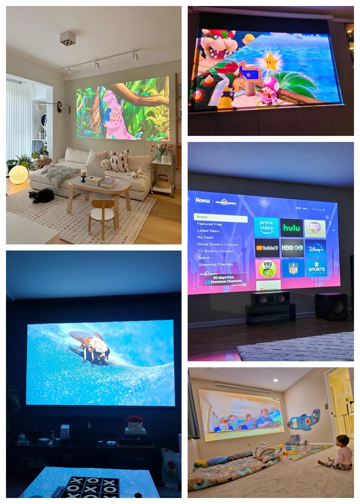 A8 Android 14 Google TV Projector 2800ANSI 1080P 4K | Netflix Certified DB Audio | Home Cinema Bedroom Day Night Viewing