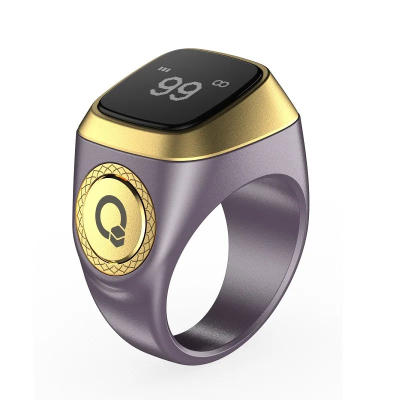 2025 IQibla Smart Zikr Ring Praise Tasbih Tally Electronic Digital Counter Time Vibration Reminder Waterproof