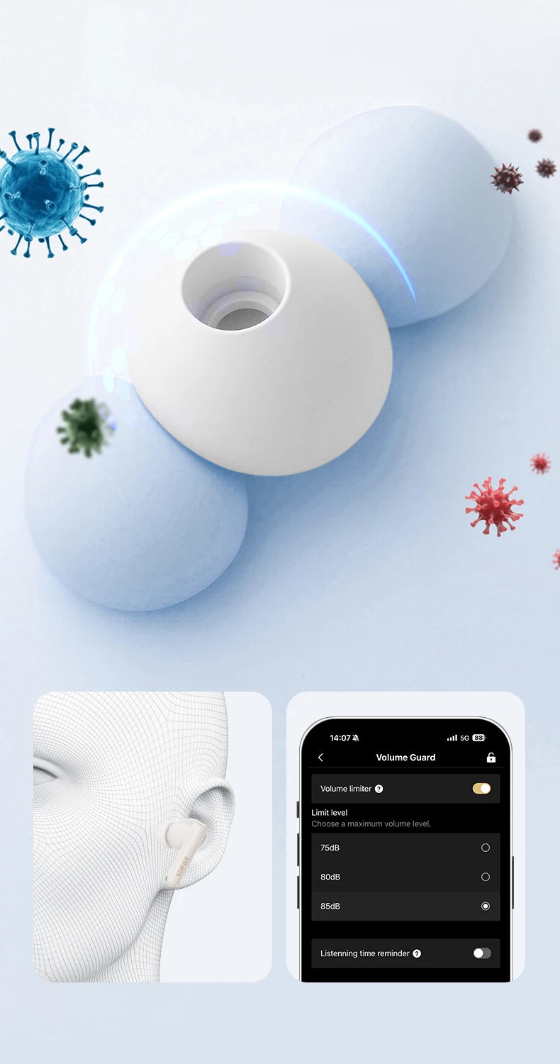 Edifier X5 Pro Active Noise Cancelling TWS Bluetooth Earphones Wireless Earbuds IP55 Waterproof Gaming Mode Fast Charging