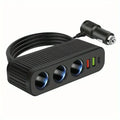 120W USB Car Charger 4-in-1 Multifunctional Socket Cigarette Lighter Quick Charge Power Adapter for iPhone Mobile Phone Charger