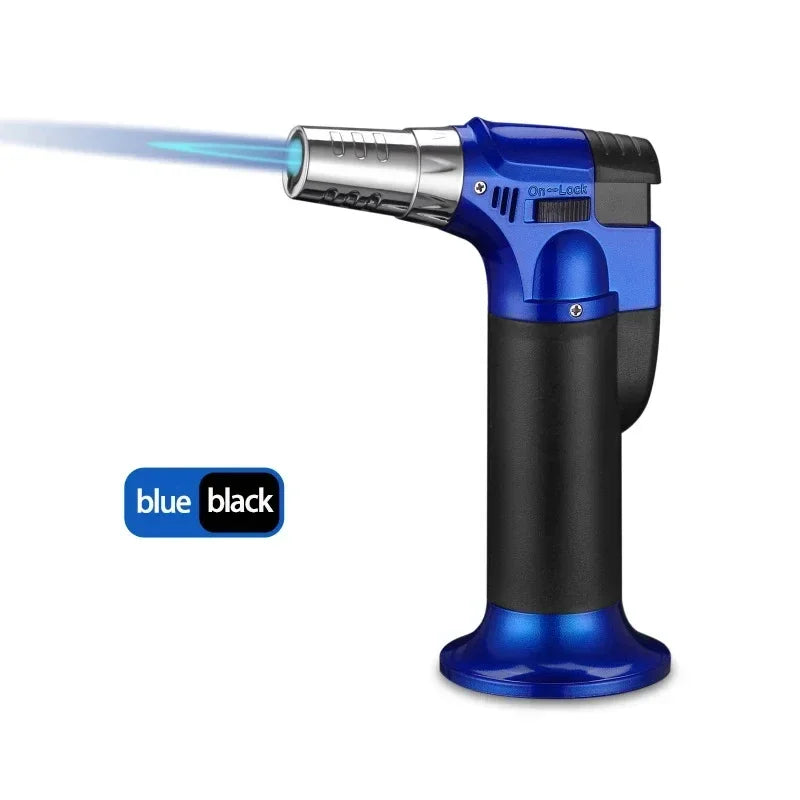 Butane Gas Lighter Rechargeable Adjustable Flame Lighter Chef Cooking Blowtorch Outdoor Windproof BBQ Ignition Picnic Accessorie