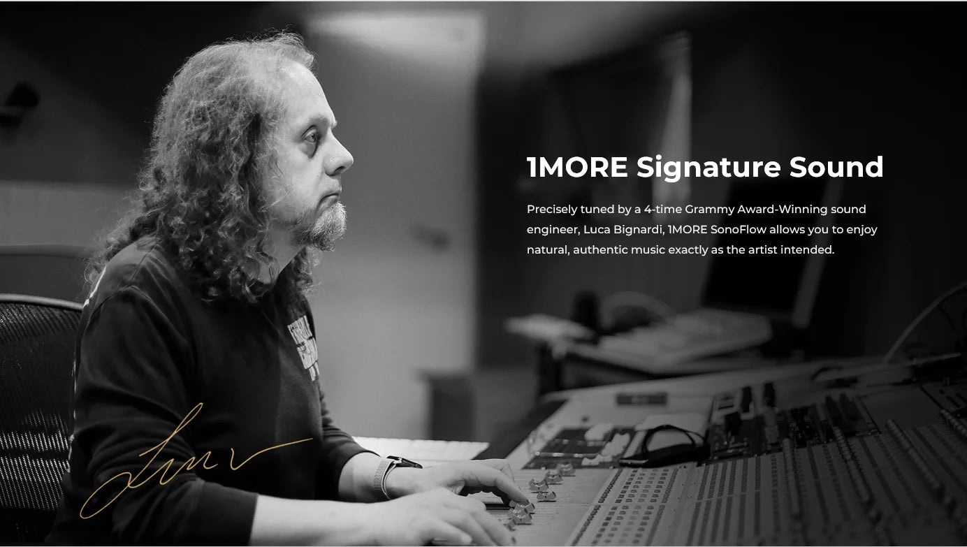 1MORE SonoFlow Active Noise Cancelling Headphones 70H Playtime Clear Calls electronics flash-sale Headset HC905 Bluetooth 5.0