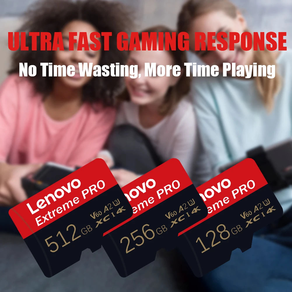 Lenovo Real Capacity Micro TF SD Card 512GB 256GB Memory Card High Speed Cartao De Memoria 128GB For Sony Lenovo Nintendo Switch