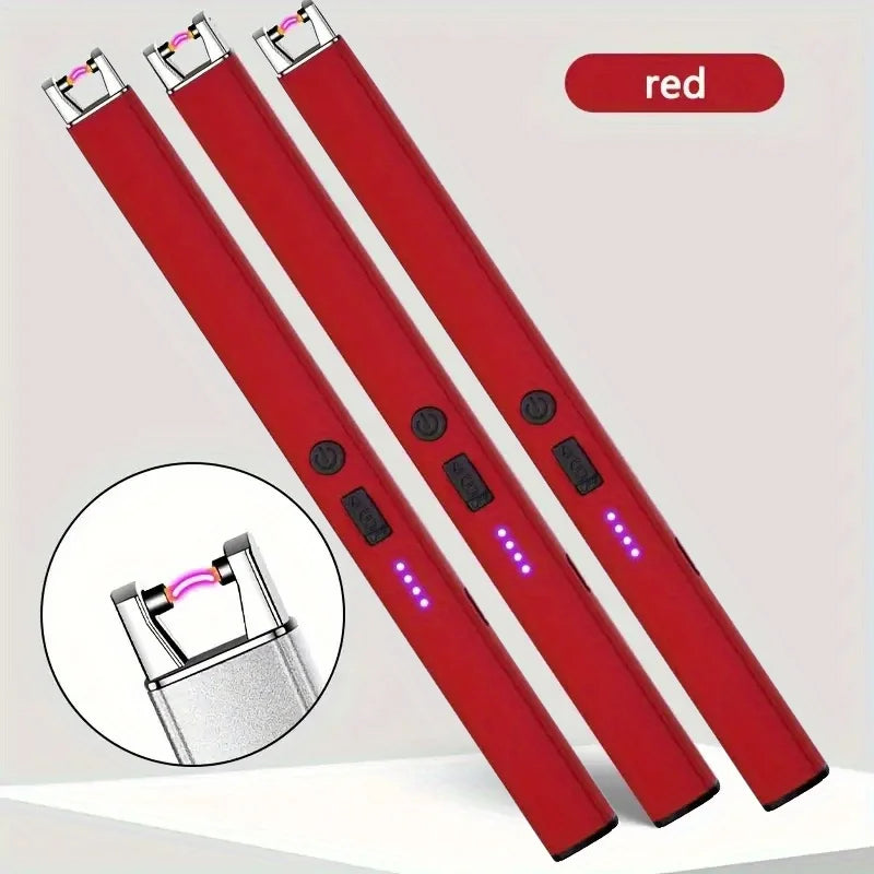 3/1 Windproof Fireles Electronic Lighter USB Rechargeable Arc Lighter with Safety Lock Portable Kitchen Outdoor BBQ Camping Tool