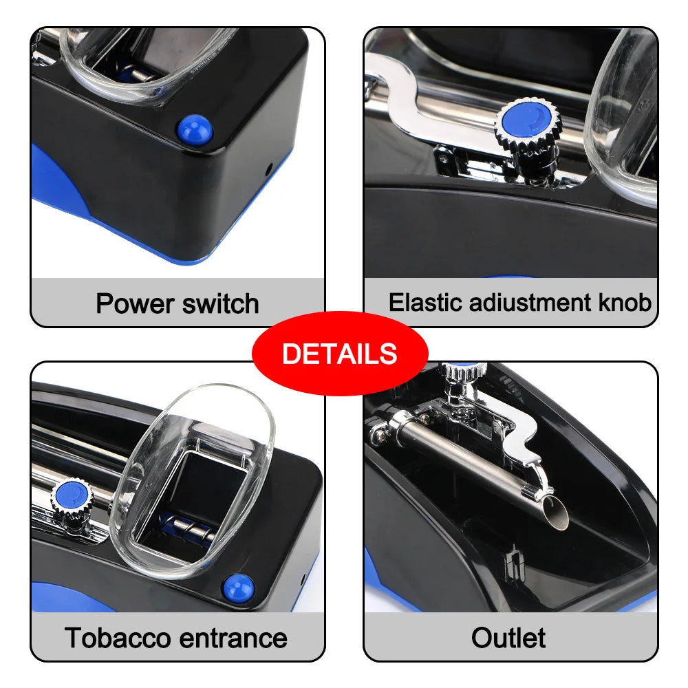 110V/230V Electric Automatic Cigarette Rolling Machine Cigar Roller Smoking Tool EU US Plug Injector Maker DIY Accessories