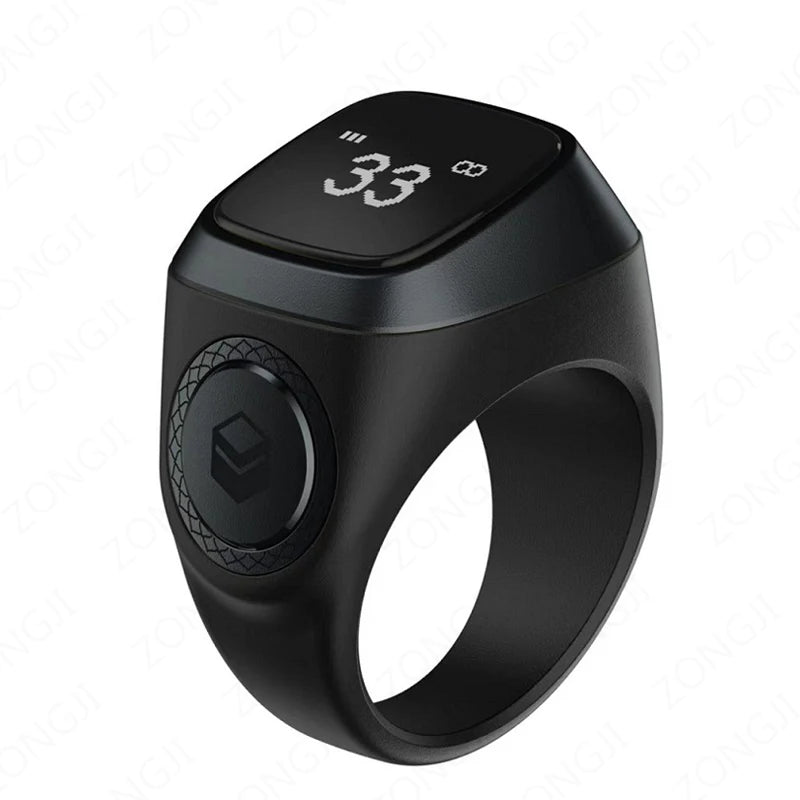 2025 IQibla Smart Zikr Ring Praise Tasbih Tally Electronic Digital Counter Time Vibration Reminder Waterproof