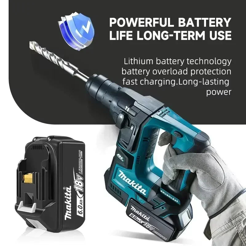 100% Original Makita 18V 6.0Ah battery, for Makita BL1830， BL1830B， BL1840 ，BL1840B ，BL1850 BL1860B power tools battery