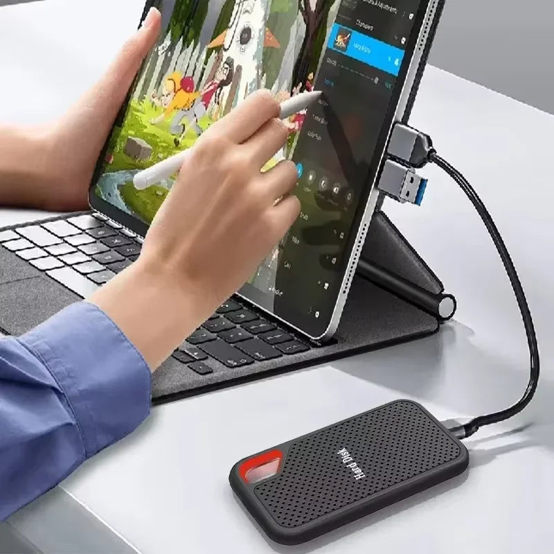 External Hard Drive 1TB Portable SSD 2TB High-speed Solid-state Drive 64TB Large Capacity Hard Drive for Laptops/PC/Phones/MAC