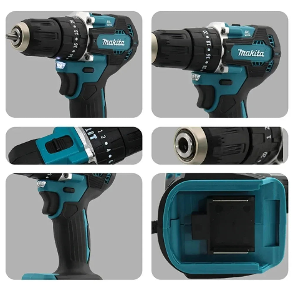 100% Origina New 18V Makita 5Ah 6Ah 9Ah Powerful tool battery+charger, For DDF487 lithium rechargeable impact drill household