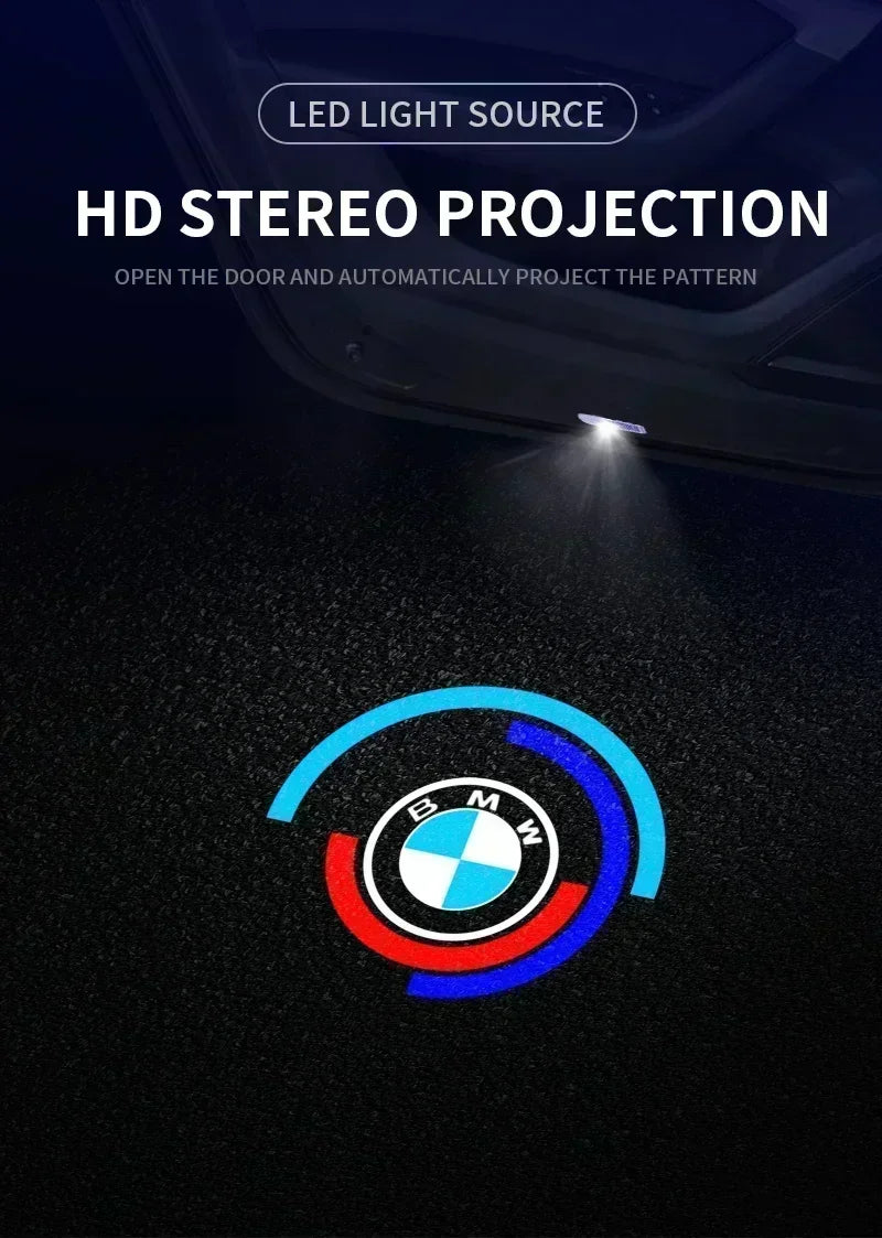 2/4Pcs Car Door Welcome LED Projector Laser Logo Door Light For BMW E90 E60 E46 E93 F20 F21 F30 F31 F32 F33 F34 F15 F10 F01 F11